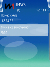 Оплата IMSYS с мобильного телефона
