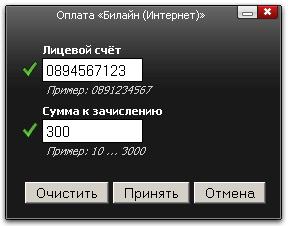 Оплата Билайн Интернет