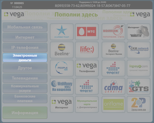 RegulPay Пополнение электронного кошелька через терминал
